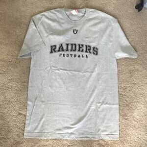 NWOT NFL Raiders Football Tee Gray Vintage Y2K Size Large